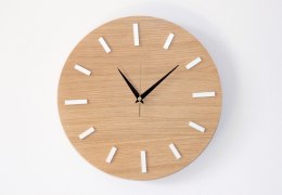 30 cm, zegar ścienny DĄB, nowoczesny zegar