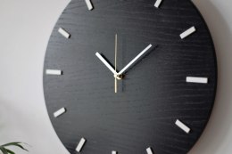 40 cm, zegar ścienny, czarny, nowoczesny zegar,