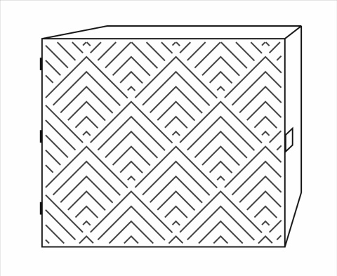 Duża skrzynka na klucze, biała + dąb, 12 haczyków