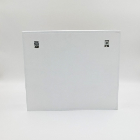 Duża skrzynka na klucze, wzór biała + dąb, 12 haczyków