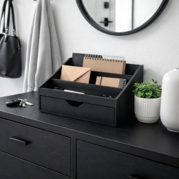 Gabinetowy przybornik na biurko - czarny