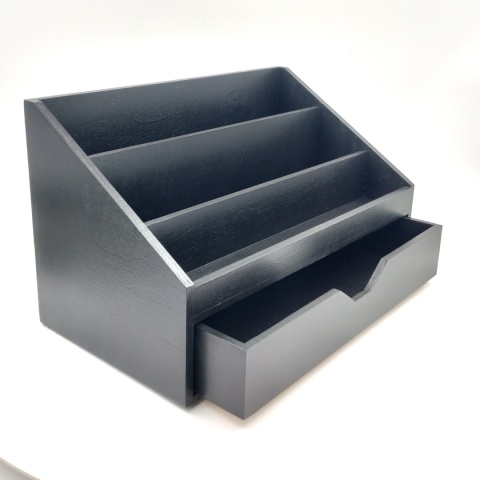 Gabinetowy przybornik na biurko - czarny