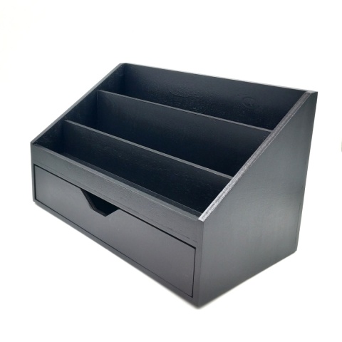 Gabinetowy przybornik na biurko - czarny