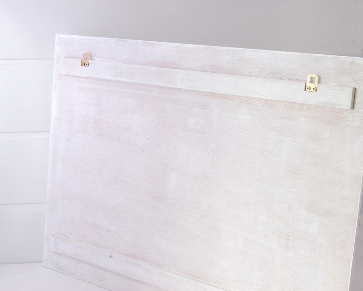Organizer ścienny, 63x45 cm, drewniany, biały