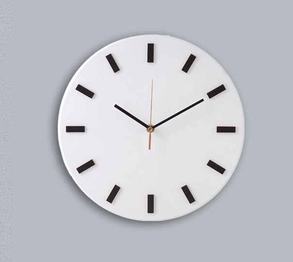 Scandi Clock - bezgłośny zegar drewniany 30 cm, Scandi Clock - bezgłośny zegar drewniany 30 cm,