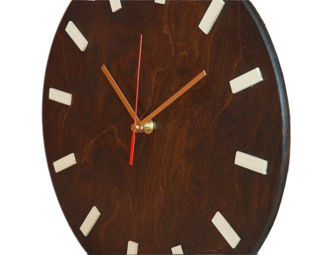 Scandi Clock wenge - bezgłośny zegar drewniany, Scandi Clock wenge - bezgłośny zegar drewniany,