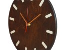 Scandi Clock wenge - bezgłośny zegar drewniany,