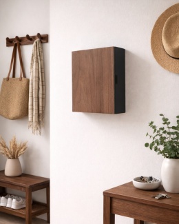 Skrzyneczka na klucze, czarny + orzech