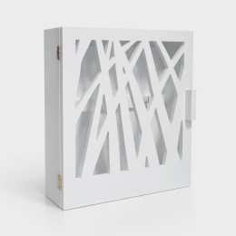 Skrzynka na klucze NATURA - drewniana, biała