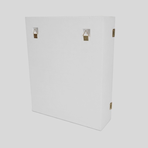 Skrzynka na klucze NATURA - drewniana, biała