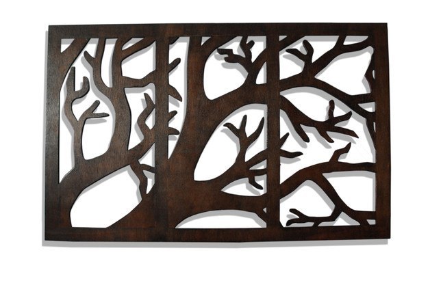 Tryptyk z gałęzią -100 x 63 cm, przestrzenny Tryptyk z gałęzią -100 x 63 cm, przestrzenny